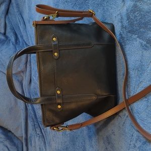 Fossil Leather crossbody convertible bag